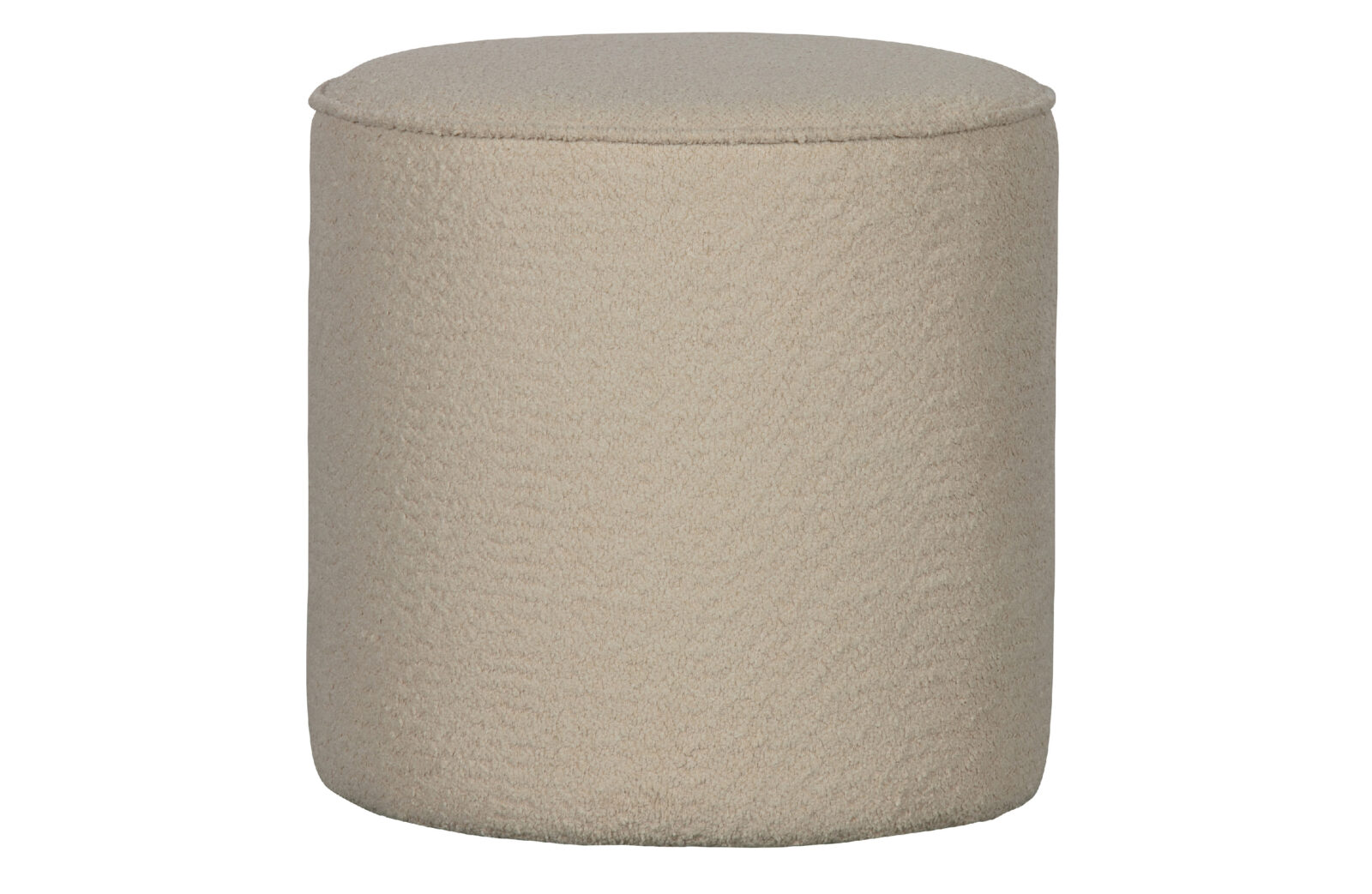 WOOOD Plyšový pouf SARA krémový