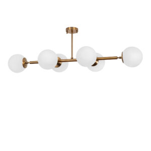 OPVIQ Stropní osvětlení FAZLI bronz mléčné sklo 6