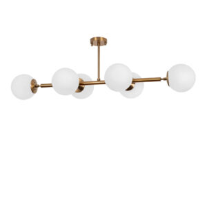 OPVIQ Stropní osvětlení FAZLI bronz mléčné sklo 6