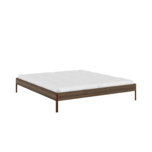 KARUP Dřevěná postel CORE 180x200 cm tmavě hnědá rudé nohy