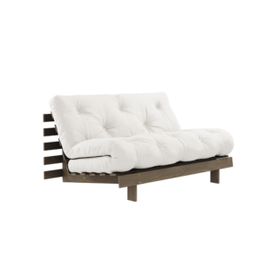 KARUP DESIGN Přírodní rozkládací pohovka ROOTS s konstrukcí z tmavě hnědého dřeva 140x200 cm