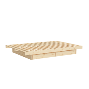 KARUP Dřevěná postel KANSO se 2 zásuvkami 160x200 cm přírodní