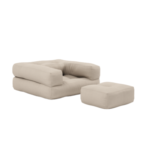 KARUP DESIGN Dětské rozkládací křeslo 3v1 MINI CUBE světle béžové