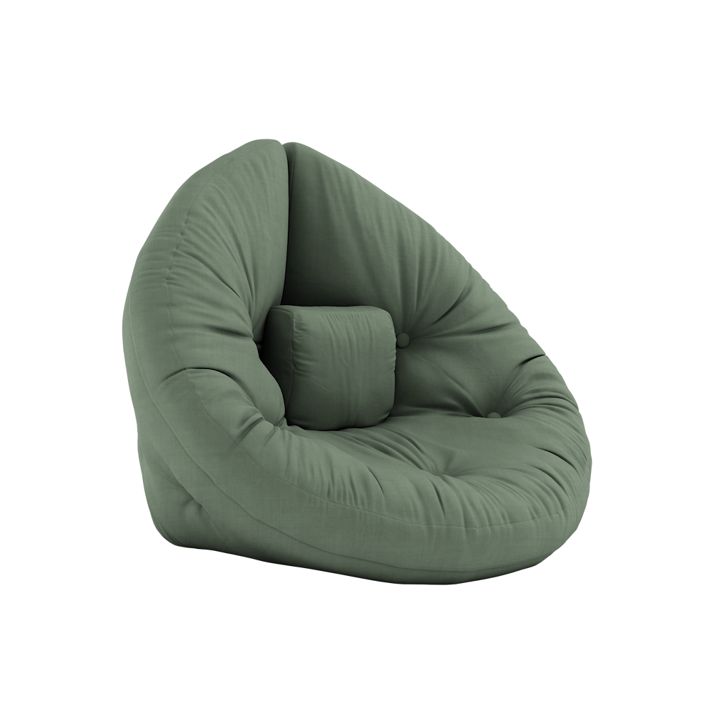 KARUP DESIGN Rozkládací dětské křesílko MINI NIDO olivově zelené
