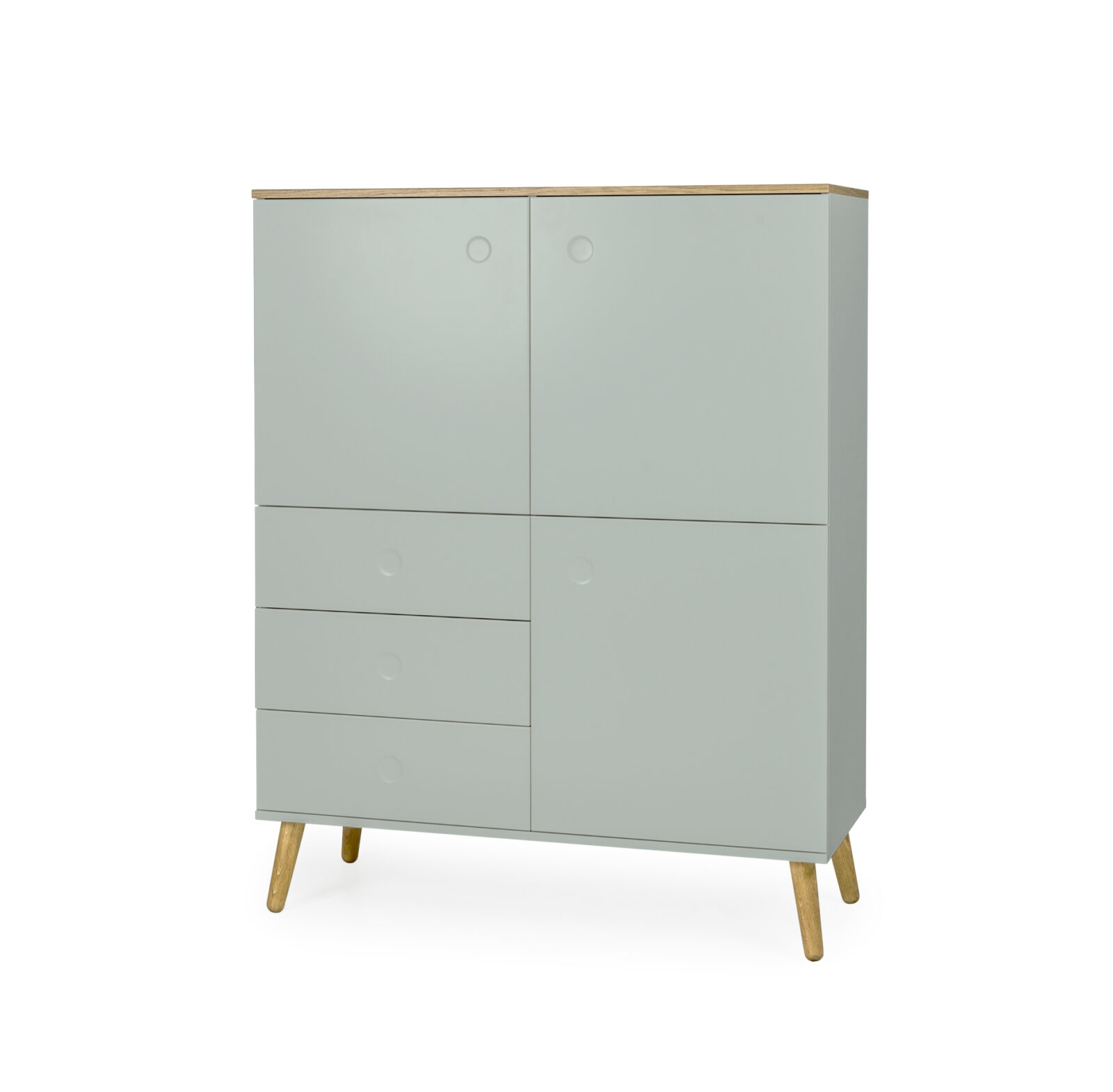 TENZO Dřevěný kabinet DOT světle zelený 137x109