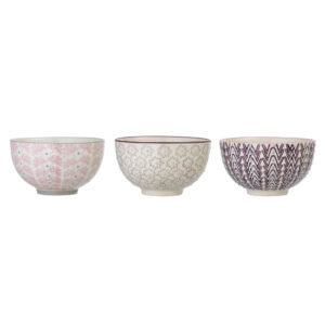 BLOOMINGVILLE Set 3 misek MAYA fialové 350 ml
