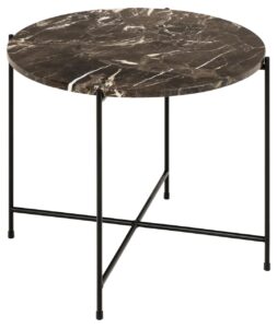ACTONA Kulatý odkládací stolek AVILA hnědý ⌀52 cm