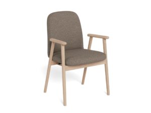 ACTONA Set dvou jídelních židlí s područkami CALVIN taupe